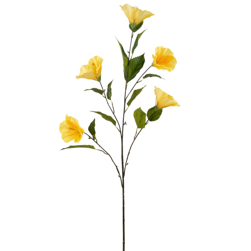 Hibiscus tige en polyresine jaune 119x18x6 cm Hibiscus tige en polyresine jaune 119x18x6 cm