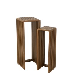 S/2 TABLE APP CUB TECK REC NAT