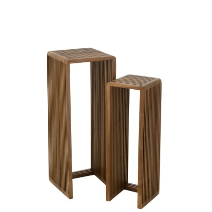 S/2 TABLE APP CUB TECK REC NAT