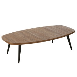Mesa baja de metal natural 120x70x30 cm