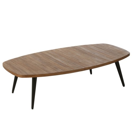 Mesa baja de metal natural 120x70x30 cm