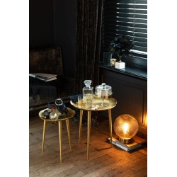 Garrafa cuadrada con tapón de vidrio transparente H21.5cm