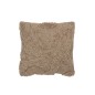Cojín de lana beige con mechones 45x45x12 cm Cojín de lana beige con mechones 45x45x12 cm