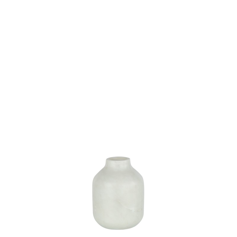 Vase bouteille en pierre blanc 11x11x15 cm Vase bouteille en pierre blanc 11x11x15 cm