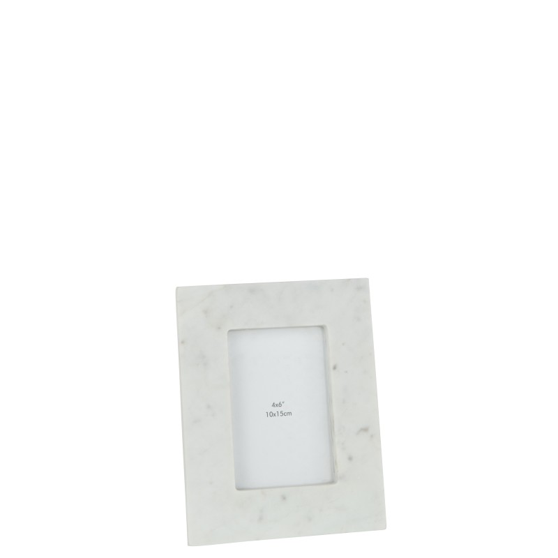 Moldura para fotos 10x15 cm em mármore branco 18x2x23 cm Moldura para fotos 10x15 cm em mármore branco 18x2x23 cm