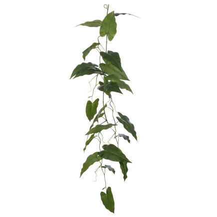 Anthurium colgante de poliresina verde 119x30x10 cm