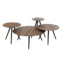 Set de 4 tables rondes en métal naturel 30x30x45 cm Set de 4 tables rondes en métal naturel 30x30x45 cm
