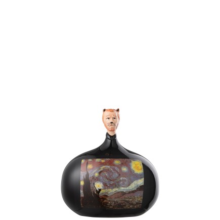 Figure Les Chartistes en poterie multicolore 10.5x8x12 cm