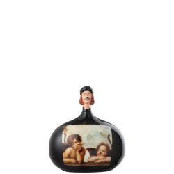 Les Chérubins figurine en poterie multicolore 10.5x8x12 cm
