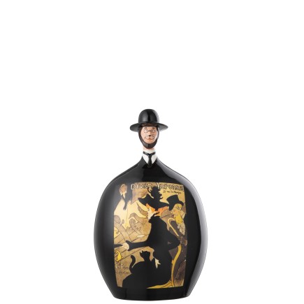 Figure Les Chartistes en poterie multicolore 8.5x7.5x14 cm