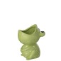 Macetero rana de cerámica verde 16.5x15.5x21 cm Macetero rana de cerámica verde 16.5x15.5x21 cm