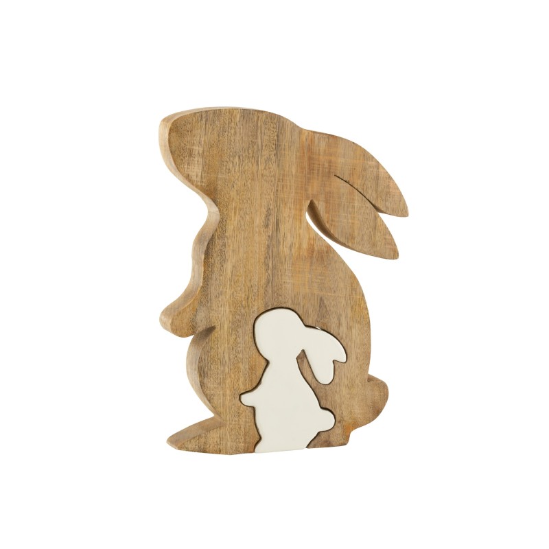 Conejo perfil en madera multicolor 30x21.5x3.5 cm Conejo perfil en madera multicolor 30x21.5x3.5 cm