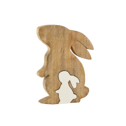 Conejo perfil en madera multicolor 30x21.5x3.5 cm