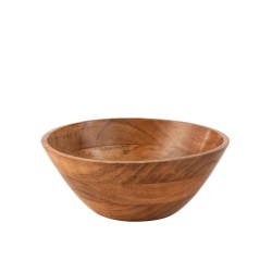 Cuenco de madera de acacia natural 25x25x10 cm
