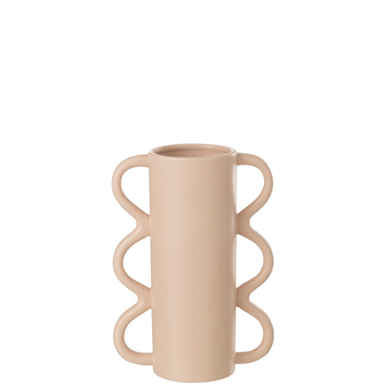 Vase en céramique rose 19x10x26.5 cm