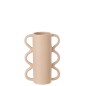 Vase en céramique rose 19x10x26.5 cm