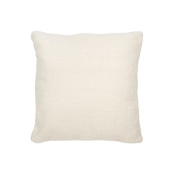 Cojín de lana beige 60x60x12 cm