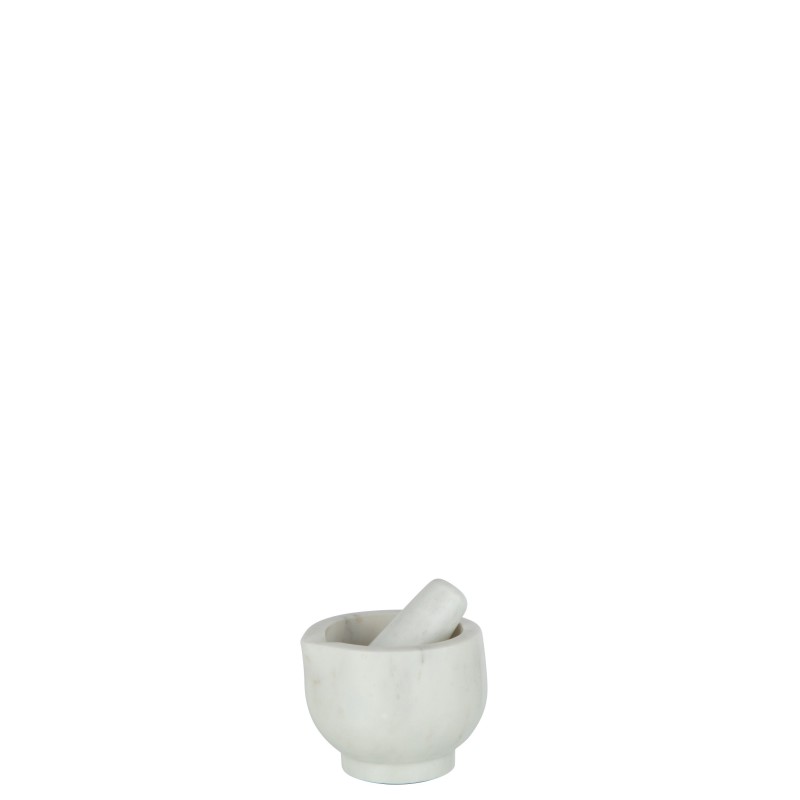 MORTAR+PESTLE MARBLE WHITE