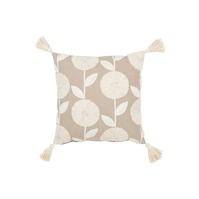 COUSS FLEU/FEUIL COT TAUPE/BEI COUSS FLEU/FEUIL COT TAUPE/BEI