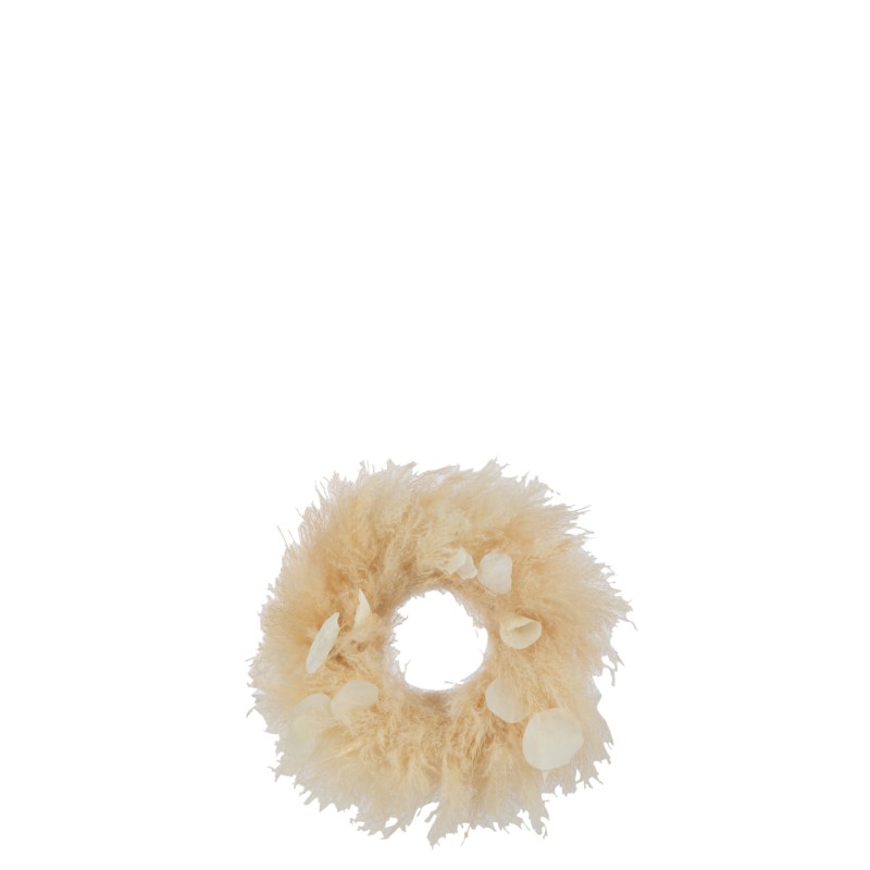 Corona de plantas secas en junco natural 38x7x38 cm Corona de plantas secas en junco natural 38x7x38 cm