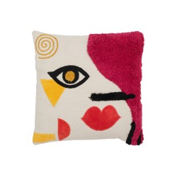 CUSH SQU AB FACE TUFT COT MIX