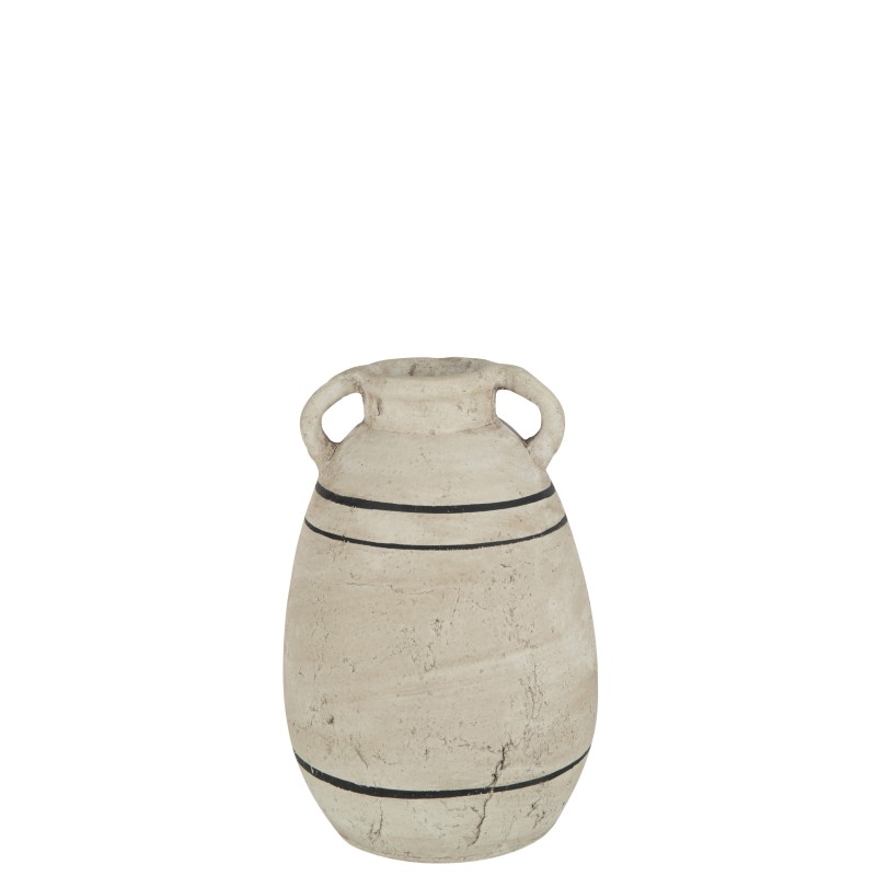 Jarrón de cerámica beige 20*20*30 cm Jarrón de cerámica beige 20*20*30 cm