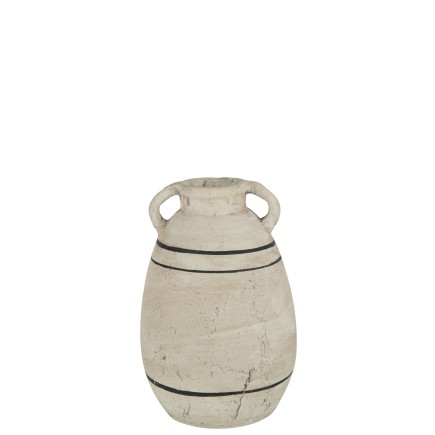 Jarrón de cerámica beige 20*20*30 cm
