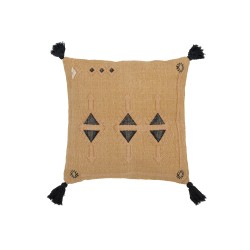 CUSHION TRIANG+TASS COT NAT/BK