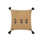 Almofada Triângulos+Floches em Algodão/Linho/Poliéster Bege 50x15x50 cm Almofada Triângulos+Floches em Algodão/Linho/Poliéster Bege 50x15x50 cm