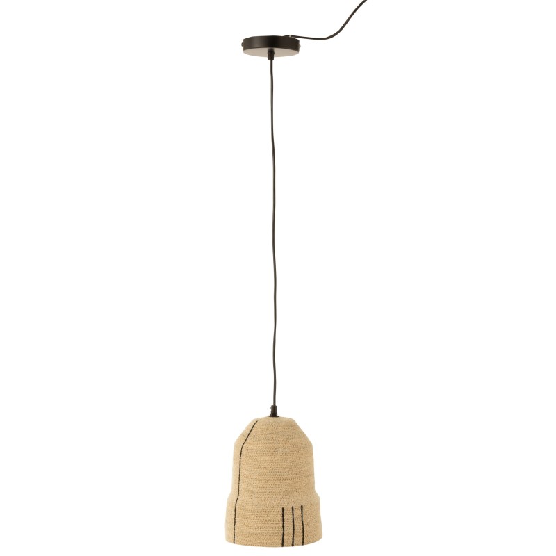 Lampe suspendue en roseau beige 20x20x26 cm Lampe suspendue en roseau beige 20x20x26 cm
