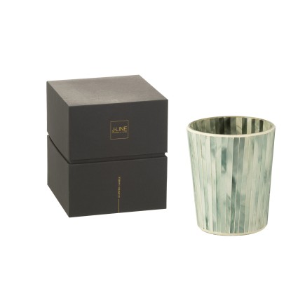 Bougie parfumée Noa en paraffine bleu 12.5x12.5x15.5 cm