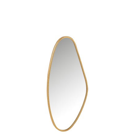 Espejo irregular con borde dorado 33x2,5x73 cm