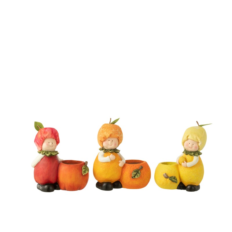 Jardinière enfant en polyresine multicolore 16x15x23 cm Jardinière enfant en polyresine multicolore 16x15x23 cm
