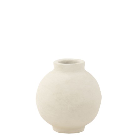 Pot sphère en papier blanc 30x30x30 cm