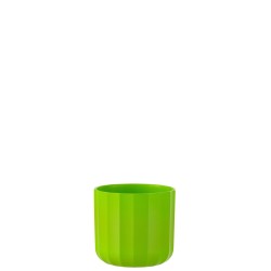 Cache-pot Summer en céramique vert 13.5x13.5x12.6 cm