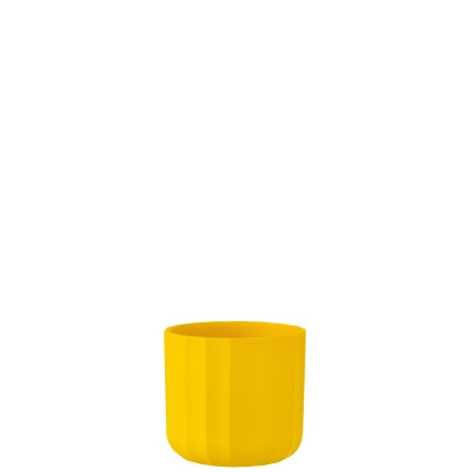 Cache-pot Summer en céramique jaune 13.5x13.5x12.6 cm