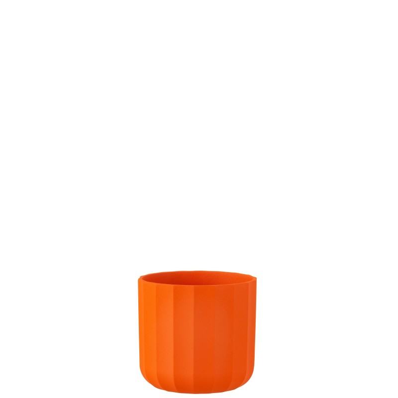 Macetero de cerámica naranja 13.5x13.5x12.6 cm Macetero de cerámica naranja 13.5x13.5x12.6 cm