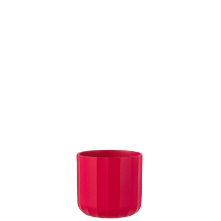 Cache-pot Summer en céramique rose 13.5x13.5x12.6 cm
