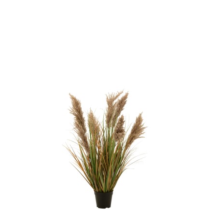 Hierba de pampas de plástico verde 64x15x90 cm