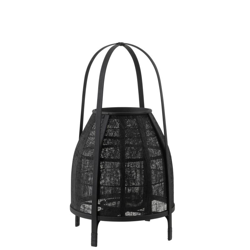 Farol de bambú negro 34,5x34,5x60 cm Farol de bambú negro 34,5x34,5x60 cm