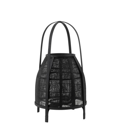 Lanterne Hood en bambou noir 34.5x34.5x60 cm