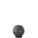 Lampe Led Boule Orientale Pile Metal Noir/White Wash H 18 cm