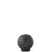 Lampe Led Boule Orientale Pile Metal Noir/White Wash H 18 cm