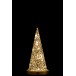 LAMPE LED CONE PILE METAL ARGENT SMALL