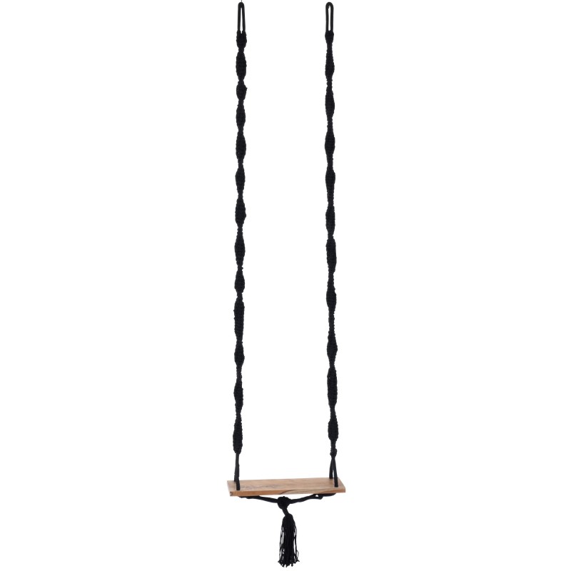Balanço em tecido preto 50,5 x 20 x 220 cm