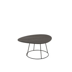 TABLE GIGOGNE OVALE BOIS/METAL BRUN FONCE S