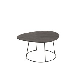 TABLE GIGOGNE OVALE BOIS/METAL BRUN FONCE L