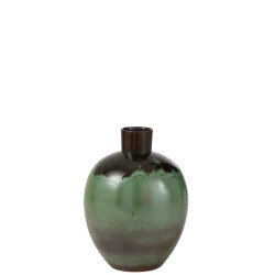 VASE ALINE OVAL CERAMIQUE VERT LARGE