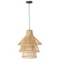Pantalla de madera natural 42x42x170 cm
