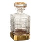 Bouteille de whisky en verre or 10x10x21 cm Bouteille de whisky en verre or 10x10x21 cm